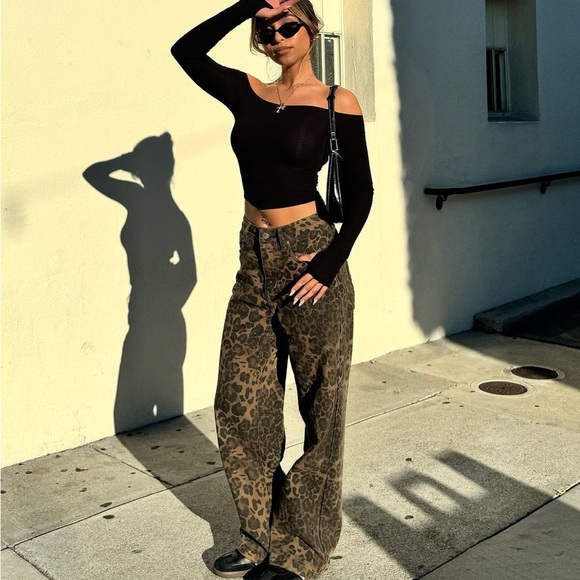 Aelfric Eden Leopard Print Jeans - Picture 1 of 8